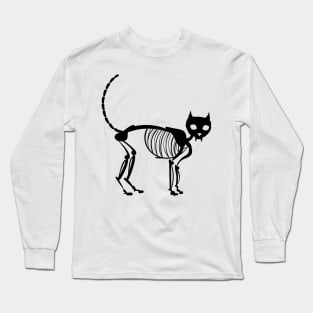 Skeleton Cat Long Sleeve T-Shirt